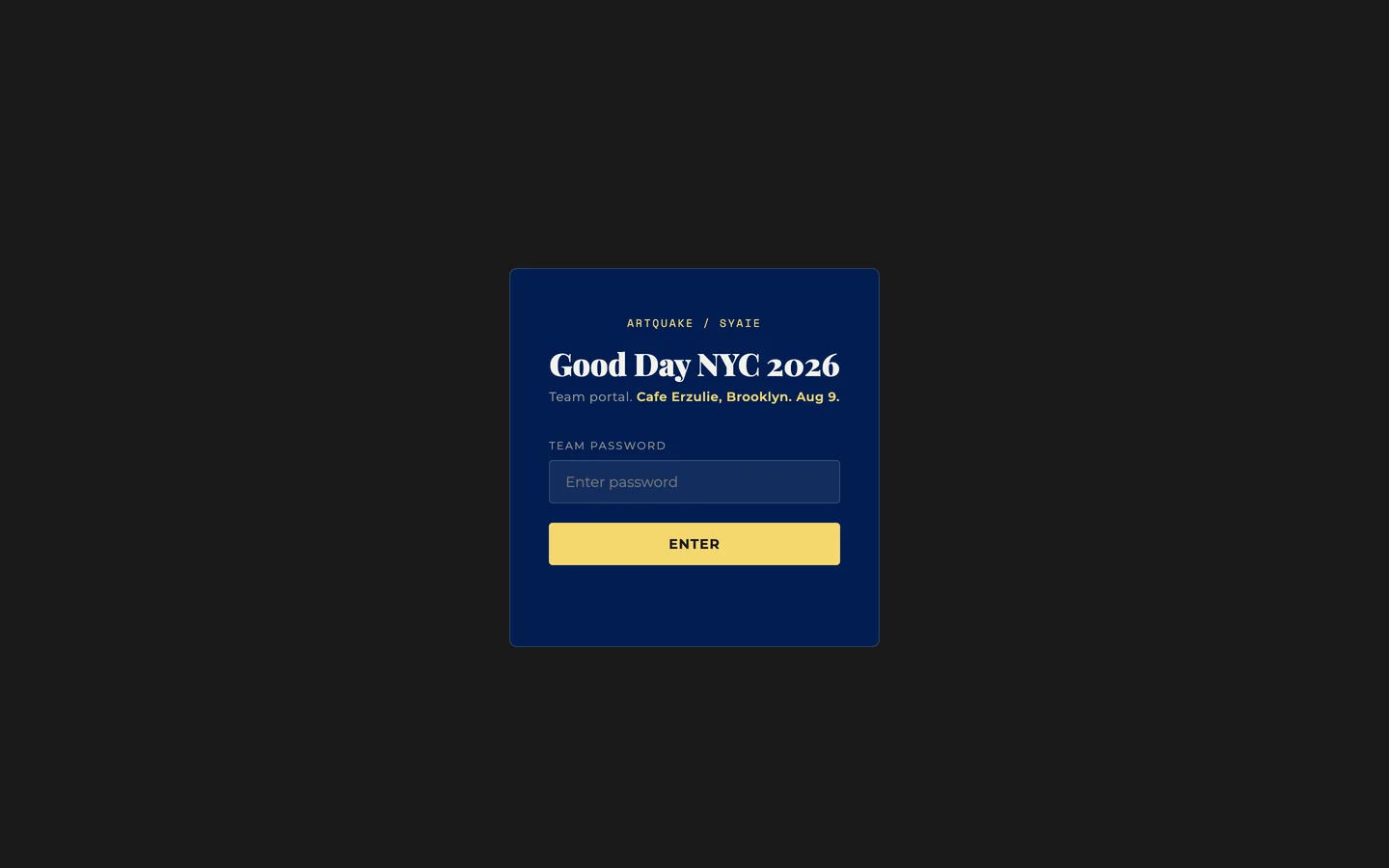 Homepage of the Good Day website